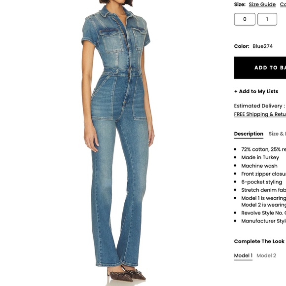 Good American Jumpsuit, Size 0 - Picture 2 of 3